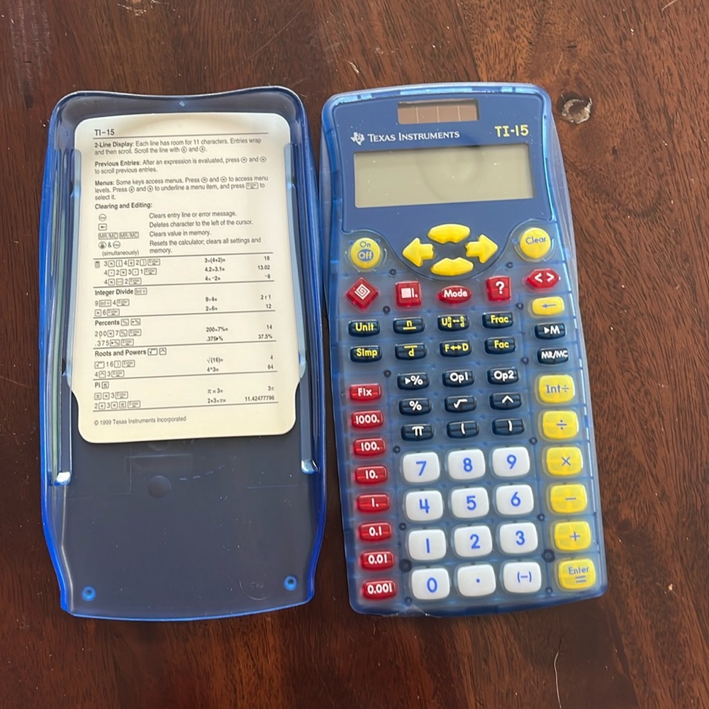 Texas Instruments® TI-15 Explorer Elementary Calculator comes with cover School